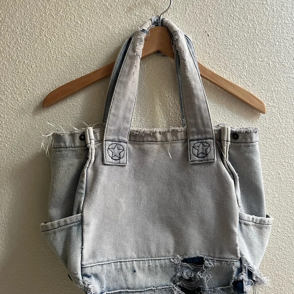 Converse One Star 1974 Light Gray Denim Purse - Picture 11 of 16